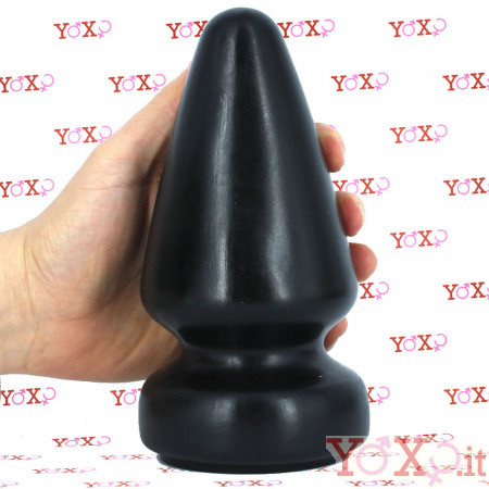 X-Large - Cuneo Anale Gigante 18,5 x 9 cm. Nero