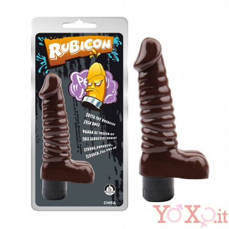 Sugar Brown - Vibratore Realistico con Rilievi 19 x 3,8 cm. Africano