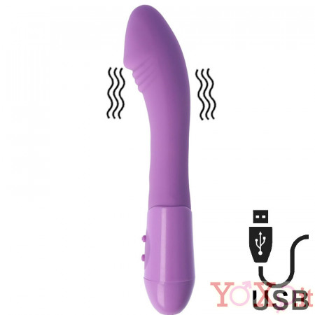 Vibratore N.76 con Stimolazione Punto G 15 x 3,5 cm Ricaricabile USB