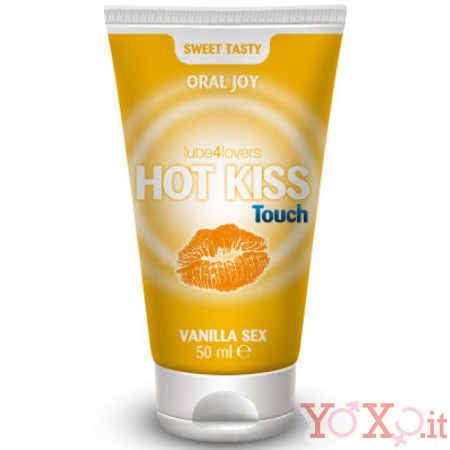 Lubrificante gel commestibile Hot Kiss alla vaniglia 50 ml.