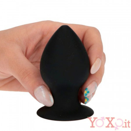 Cuneo Anale in Puro Silicone con Ventosa 8 X 4 cm.