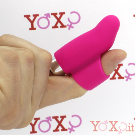 Mini Vibratore da Dito in Puro Silicone Rosa 7 x 2,5 cm.