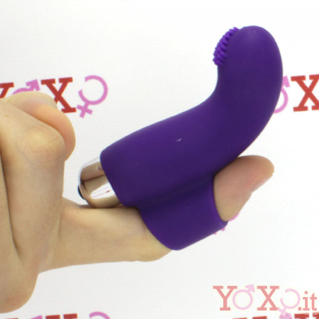 Mini Vibratore da Dito per Stimolare il Clitoride in Puro Silicone 8 x 2 cm.