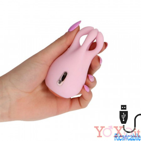 Polipetto Rosa Stimolatore Clitoride Ricaricabile USB 9 x 5 cm.