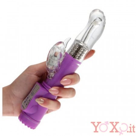 Vibratore Rabbit Easy Temptation con Perle Stimolanti 22,5 x 3,2 cm. Lilla