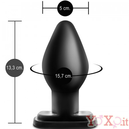 Cuneo anale XL di colore nero 13,3 x 5 cm.