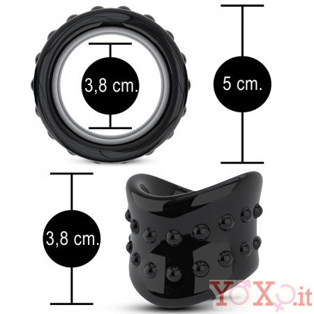Stay Hard beef ball stretcher XL nero 3,8 x 3,8 cm.