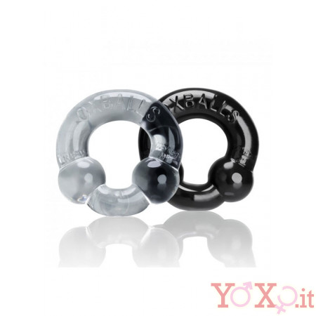 OXBALLS - Cockrings Ultraballs Set di 2 Trasparente-Nero