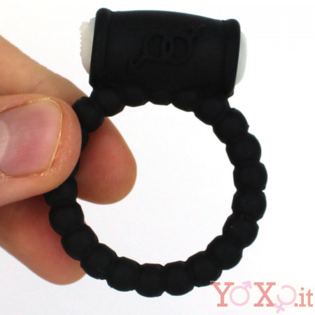 Anello Fallico Vibrante in Silicone a Sfere 4 cm.