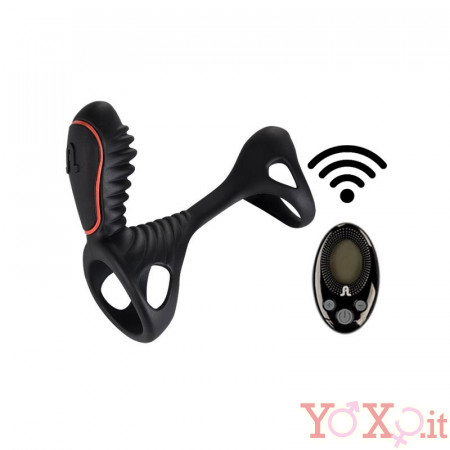 Adrien Lastic GLADIATOR - Anello Vibrante in Silicone con Stimola Clitoride e Perineo con Telecomando
