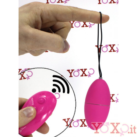 Ovetto Vibrante Telecomandato Wireless 7,5 x 3,5 cm. Rosa