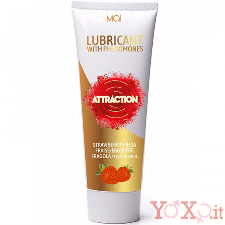 Lubrificante base acquosa alla fragola con feromoni 75 ml.