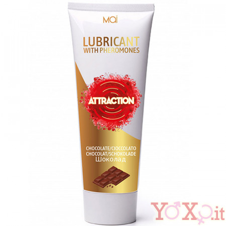 Lubrificante base acquosa al profumo di cioccolato con feromoni 75 ml.