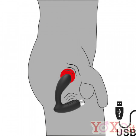 Vibratore per Prostata Nero 11 cm Ricaricabile USB