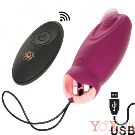 Priya - Ovetto Wireless con Effetto Thumping in Silicone 6 x 3,5 cm. Fucsia Ricaricabile con USB