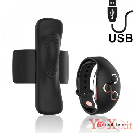 Panty Pleasure - Vibratore Indossabile con Comando Wireless in Silicone Nero Ricaricabile.