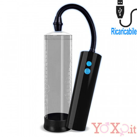 PSX05 - Sviluppa Pene a Pompa Automatico 25 x 6 cm. con Telecomando Ricaricabile USB
