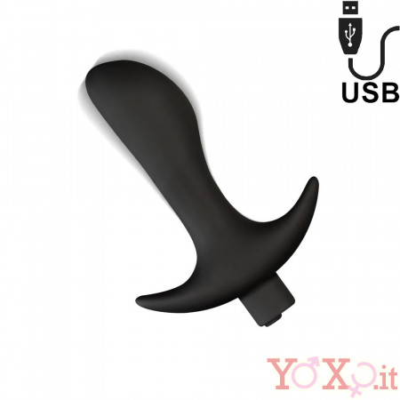 Lever - Cuneo Anale da Passeggio in Silicone 12 x 3 cm. Ricaricabile USB