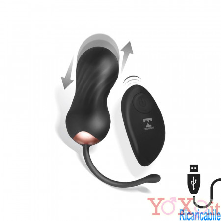Shove - Ovetto Vibrante Wireless in Silicone Effetto Pulsante 8,5 x 3,8 cm. Nero Ricaricabile con USB
