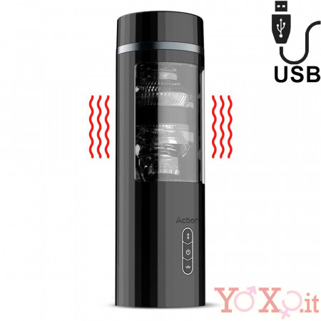 Viggo - Masturbatore Automatico 2 in 1 con Vibrazione ed Effetto Mungitura