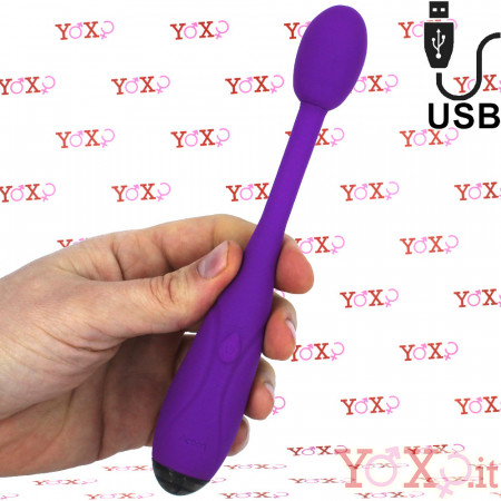 No. Twelve - Vibratore Punto G in Silicone Flessibile 19,5 x 2,9 cm. Viola Ricaricabile USB