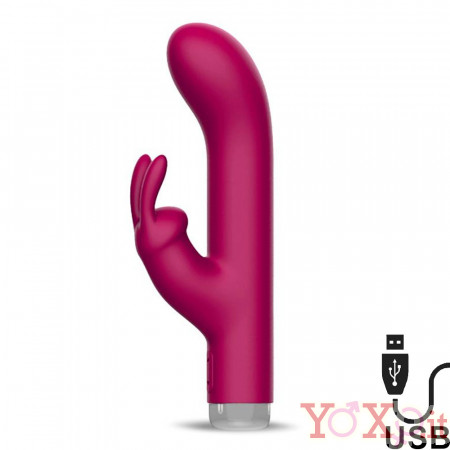 Vibratore Rabbit in Silicone Flessibile Raave Magenta Ricaricabile