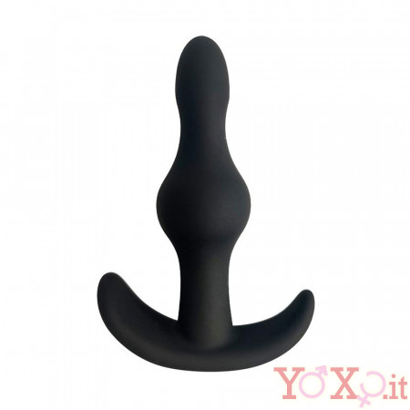 Deen - Cuneo Anale Progressivo da Passeggio in Silicone 8,2 x 2 cm. Nero