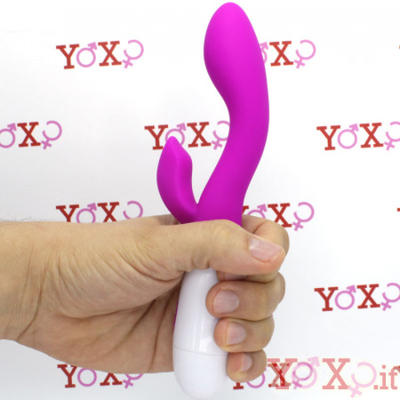 Omaggio Vibratore Rabbit Fucsia in Silicone 20 x 3,4 cm.