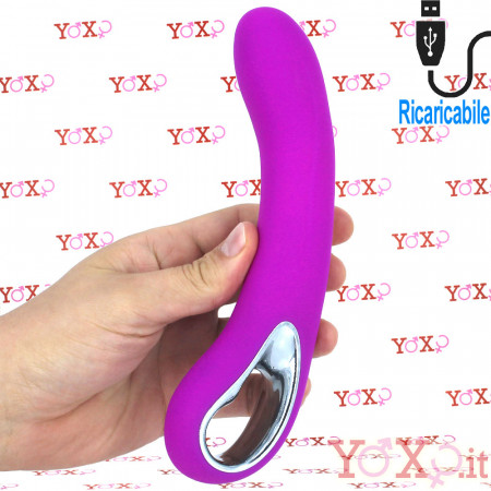 Liam - Vibratore G-Spot in Silicone 20 x 4 cm. Ricaricabile USB Fucsia