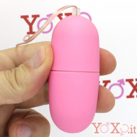 Ovetto vibrante rosa telecomandato senza fili 7 x 3 cm.
