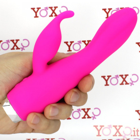 Couby - Vibratore rabbit in silicone fucsia 16,5 x 4,2 cm.