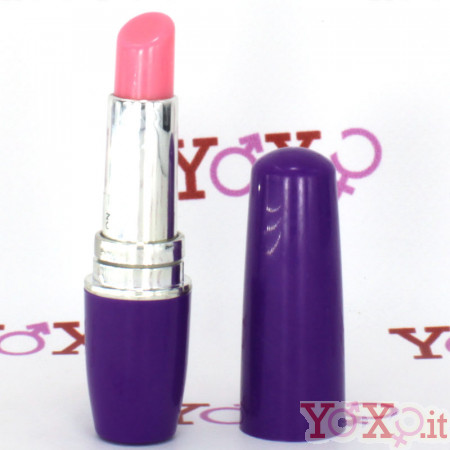 Stimolatore clitoride a forma di rossetto fucsia 9,5 x 2,6 cm.