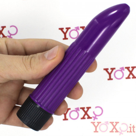 Omaggio Nyly - Mini vibratore classico viola 13,5 x 2,5 cm.