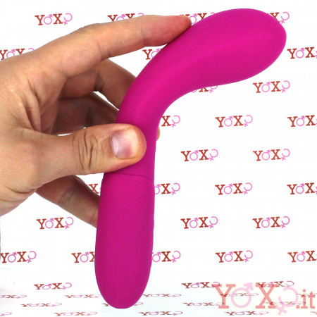 Sugar - Vibratore G-Spot in Silicone Morbido e Flessibile 19 x 3,5 cm. Ricaricabile con USB Fucsia