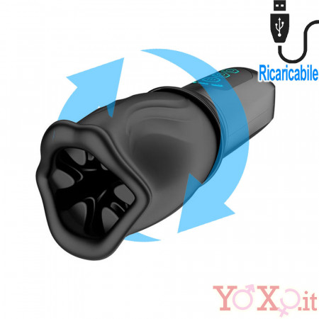 Cuper - Masturbatore con Effetto Rotante 360° Ricaricabile USB Nero
