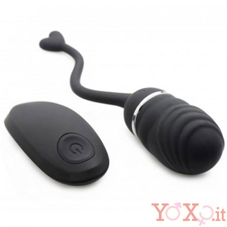 Ovetto Vibrante Nero Telecomandato Ricaricabile con USB 6 x 3 cm.