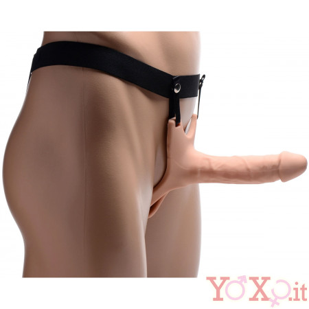 Fallo Cavo da Uomo con Imbracatura ed Aggancio per Testicoli 15 x 4 cm