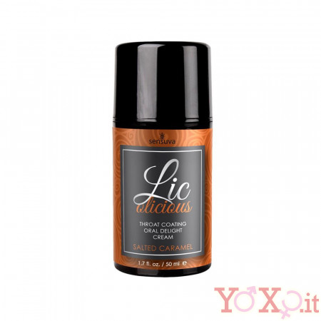 Lic-o-licous Crema Orale per Deepthroat Gola Profonda al Caramello Salato 50 ml.