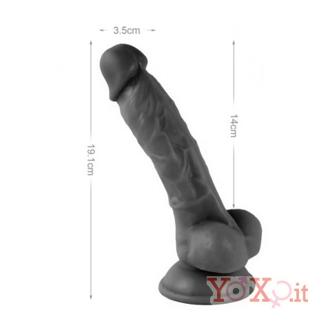 Dildo Realistico Nero 19 x 3,5 cm. Hudson