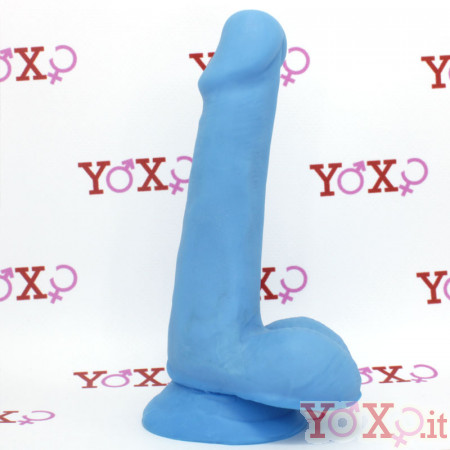 Fallo Realistico Happy Dick Azzurro 15 x 3,5 cm.
