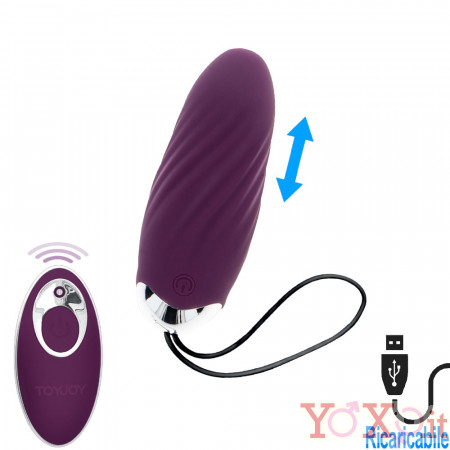 Knock Knock Eggstavagant - Ovetto Pulsante Wireless in Silicone 8,9 x 3,3 cm. Viola Ricaricabile con USB