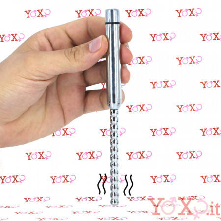 Sonda Vibrante Stimolatore Dilatatore Uretra in Acciaio Chirurgico 19 x 0,8 cm.