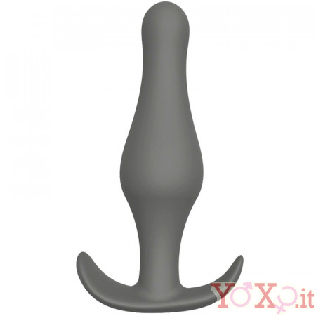 Cuneo Anale in Puro Silicone Grigio da Passeggio 15,6 x 4,3 cm.