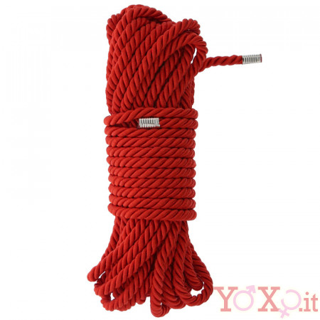 Corda Rossa con Finitura in Seta per Bondage BDSM e Shibari 10 MT
