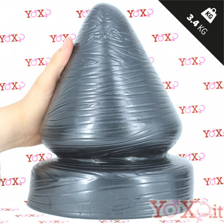 Sirup XL - Cuneo Anale Gigante Striato 26 x 18 cm. Grigio Scuro