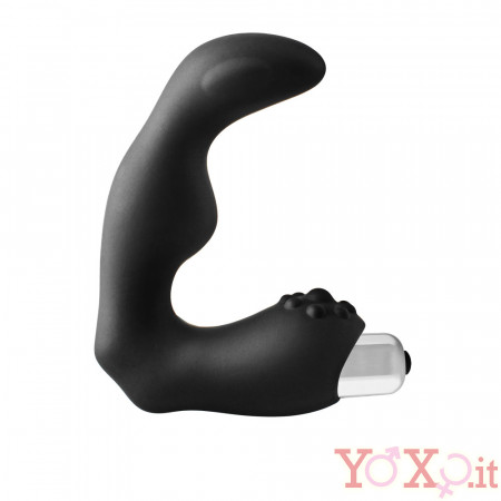 FantASStic - Stimolatore Prostata Perineo in Silicone 11,3 x 3,3 cm. Nero