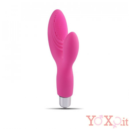 Stimolatore Clitoride e Punto G con Morbide Setole in Puro Silicone 13,5 x 3 cm.