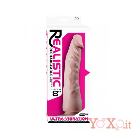 Vibratore Realistico Morbido e Flessibile 20 X 3,5 cm. - Ricaricabile USB