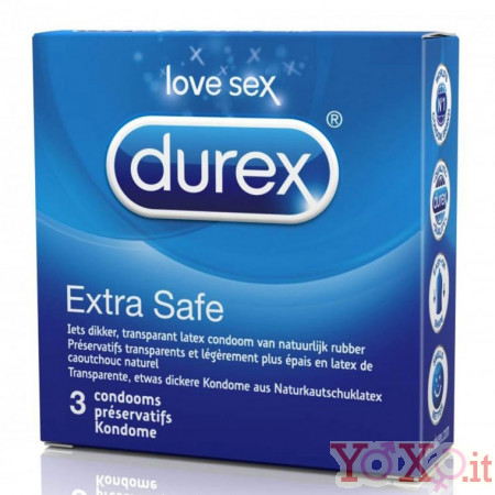 Profilattici Durex Extra Safe EXTRA SICURO - 3 Pezzi