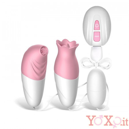 Succhia e Lecca Clitoride con Ovetto Vibrante Orchest in Silicone Ricaricabile con USB